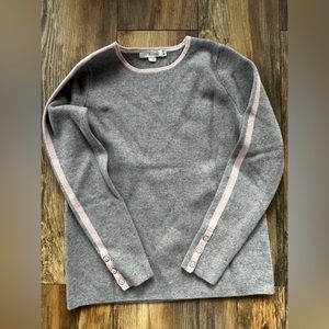 Boden button sleeve striped sweater